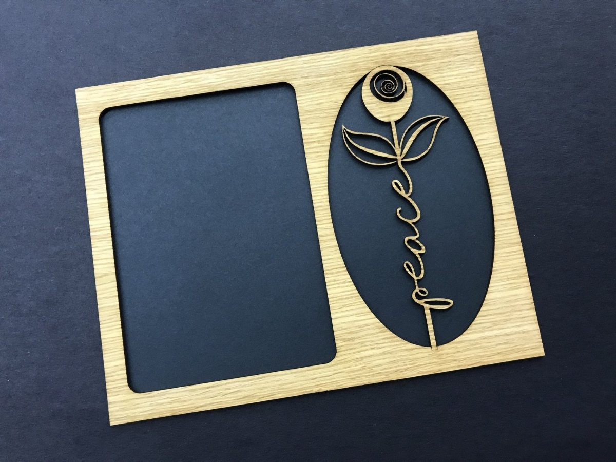 Word Flower Picture Frame - 8x10 Frame Holds 5x7 Photo