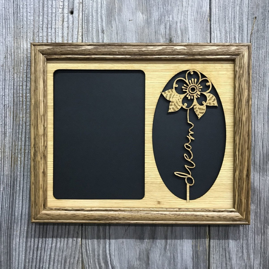 Word Flower Picture Frame - 8x10 Frame Holds 5x7 Photo