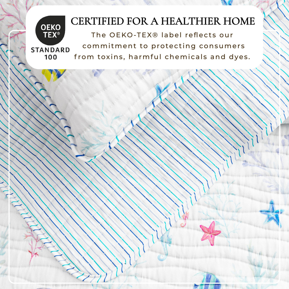 Colorful Coastal Seascape Quilt Set - Ryanne Collection