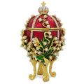 1898 Lilies of the Valley Royal Imperial Metal Easter Egg 3.5 Inches