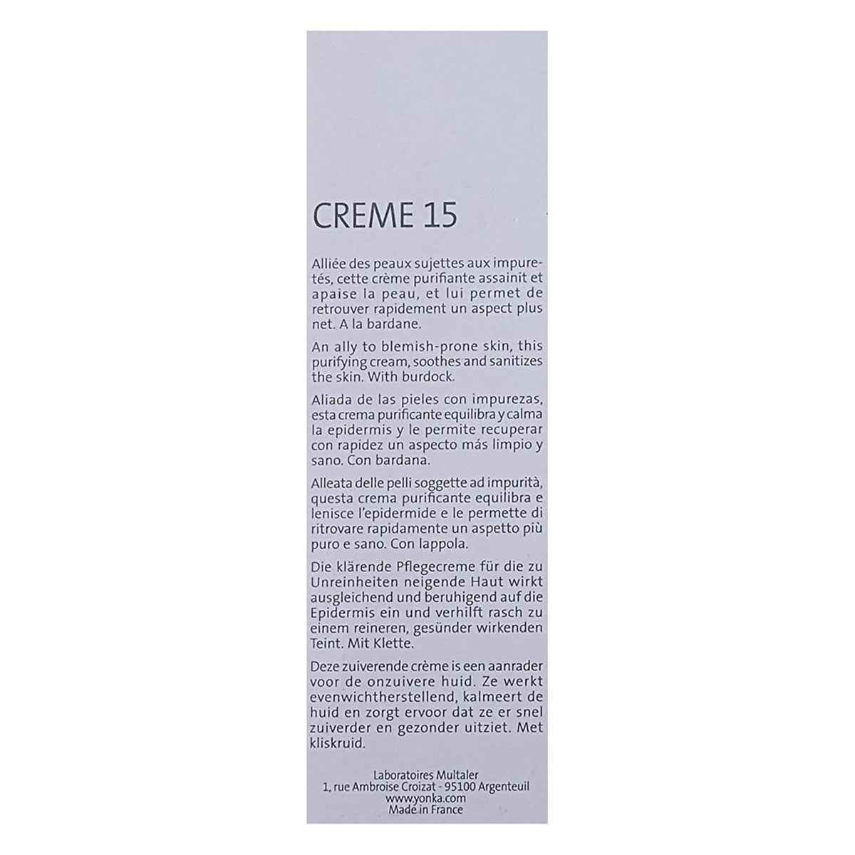 Yon-Ka Creme 15 Purifying & Soothing