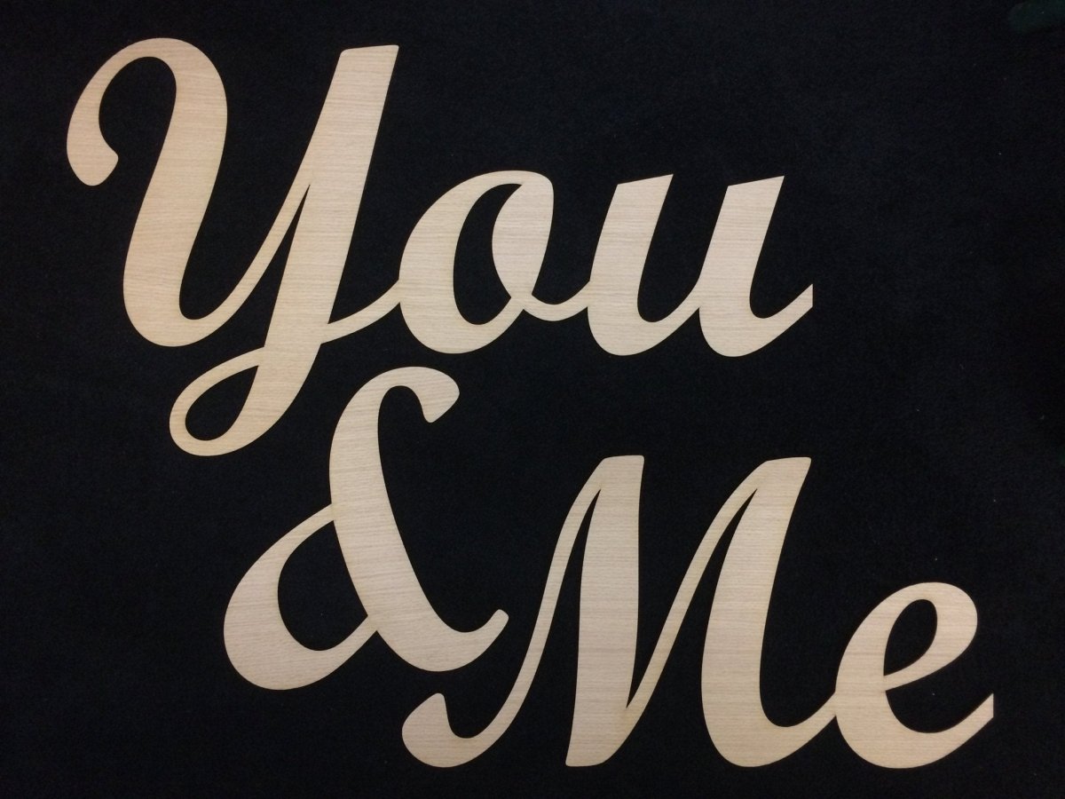 You and Me Wedding Sign