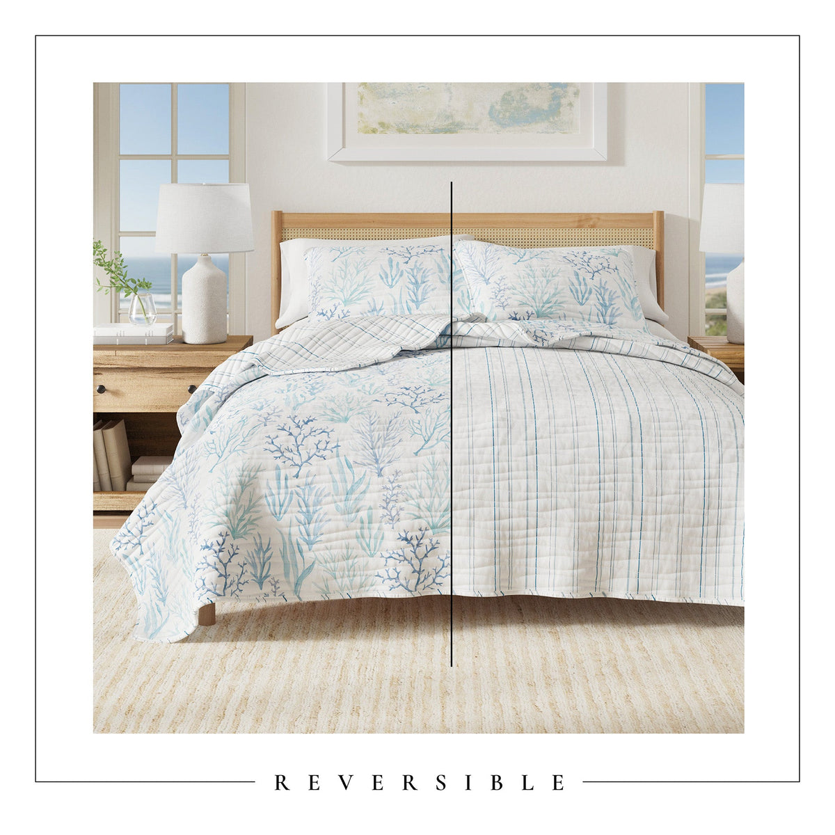 Blue Coral Quilt - Amelia Island