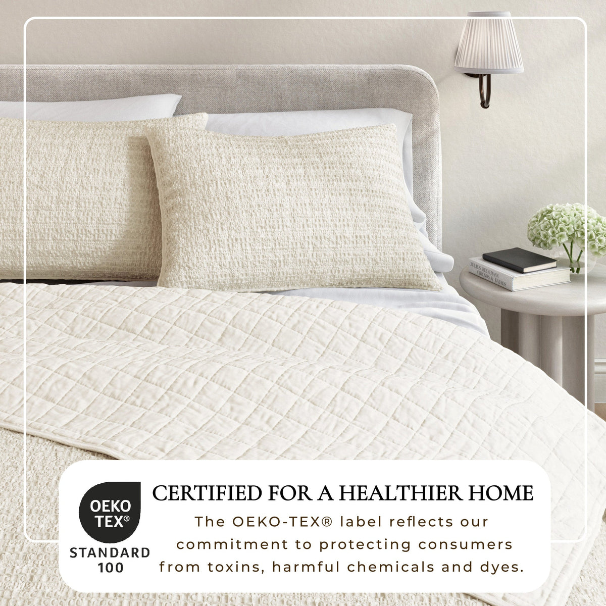 100% Cotton Honeycomb Waffle Garment Washed Quilt Set - Genevieve Collection